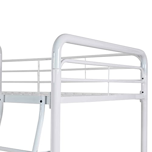 Better Home Products Twin Over Twin Metal Bunk Bed in Black