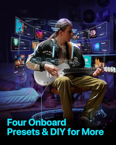 Enya Electric Guitar Inspire 39" Smart Electric Carbon Fiber Guitarra with 15W Wireless Speaker, 20 Distinct Tones, Onboard Presets, Charging Cable, Adjusting Wrench, and Gig Bag