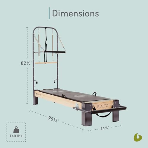 Balanced Body Rialto Pilates Reformer, Pilates Equipment for Home Workouts