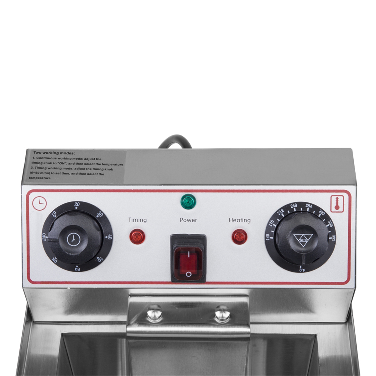 EH101V 8.5QT/8L Total Capacity 12.5qt/11.8l Stainless Steel Faucet Single Tank Deep Fryer 1700W Max (8L Large Fryer Blue / Large Handle)