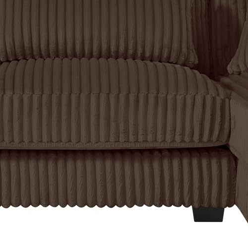 Oversized U-Shaped Sectional Sofa Couch Plush Corduroy Upholstered Modular Deep Seat Sofa&Couch Sectional W/Right Facing Chaise Lounge and 7 Toss Pillows for Home Apartment Living Room Furniture Sets