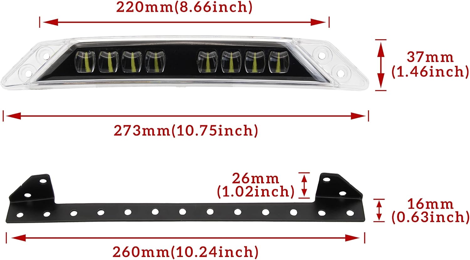 LED Auxiliary Light Kit for Can-Am Ryker, SAUTVS Front LED Signature White Light Daytime Running Light DRL for Can Am Ryker All Models Accessories (1PCS)