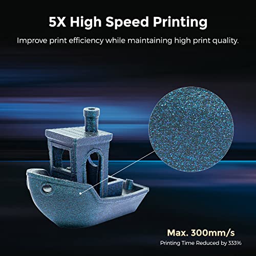 FLASHFORGE 3D Printer Adventurer 4 Pro with Auto Leveling, 300mm/s High Speed Printing, Upgraded Quick Detachable 265°C Hardened Nozzle, Perfect for Printing Carbon Fibre Filament