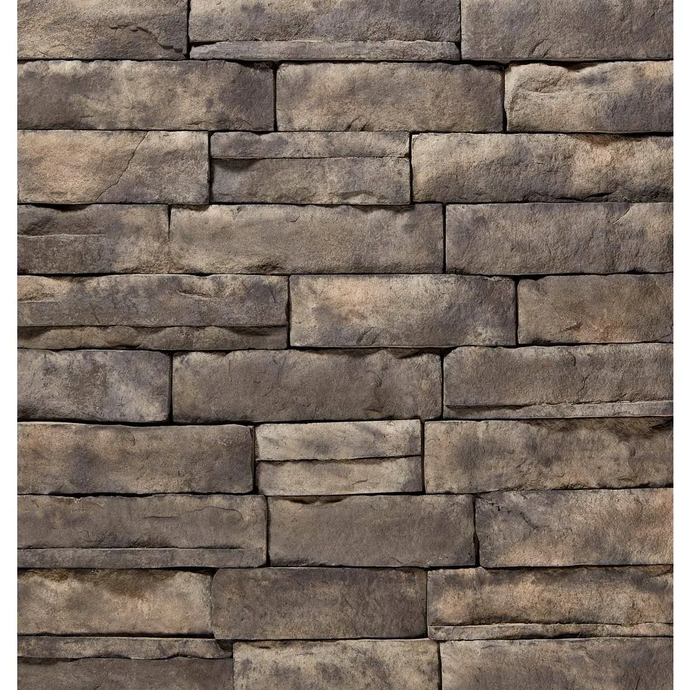 Clipstone Ledgestone Flats 5-sq ft Ash Manufactured Stone Veneer Csr.11.004.40