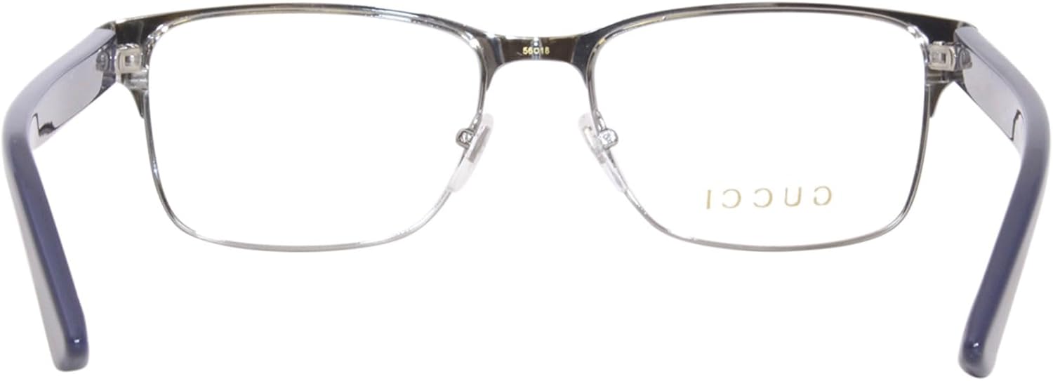 Gucci GG0750O 003 Eyeglasses Men's Blue Full Rim Rectangle Shape 56mm