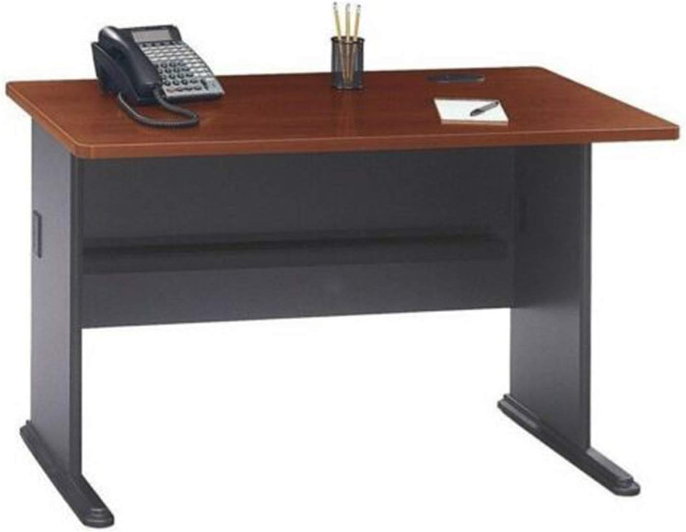 Cherry 48 Inches Modern C-Leg Shape Desk Table Computer Study Writing PC Laptop Workstation Gaming File Furniture Home Office Corner Wood 47.52" W x 26.81" D x 29.80" H
