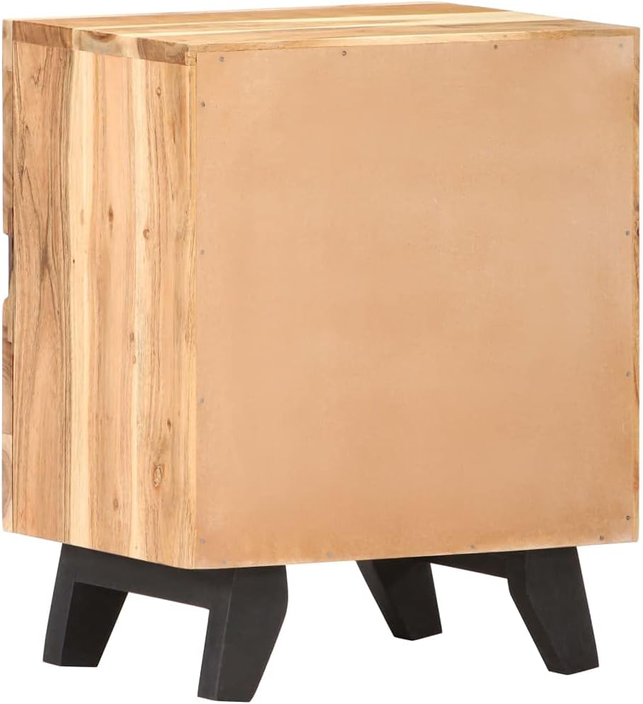 Bedside Cabinet, Sofa Side Table Short Bathroom Cabinet Rustic Entryway Table Wooden Corner Cabinet Suitable for Home Living Room Office Closet 15.7"x11.8"x20.1" Solid Acacia Wood
