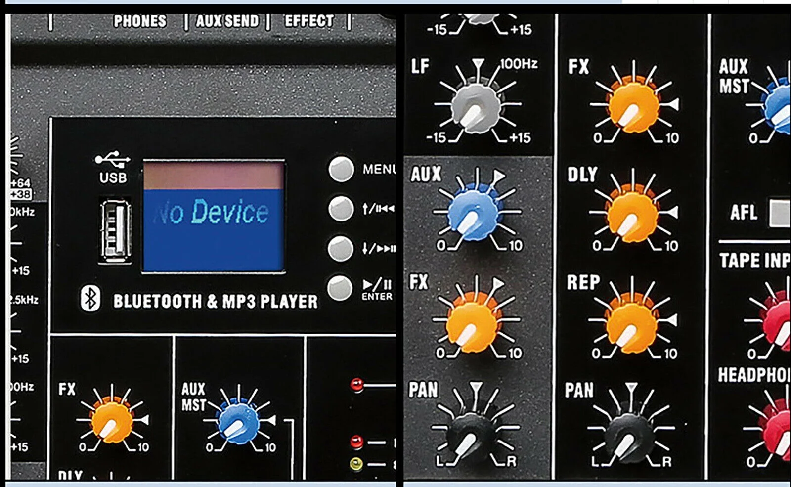 Fichiouy Pro 12Channel Audio Mixer Bluetooth USB DJ Sound Mixing Console Amplifier for Studio KTV