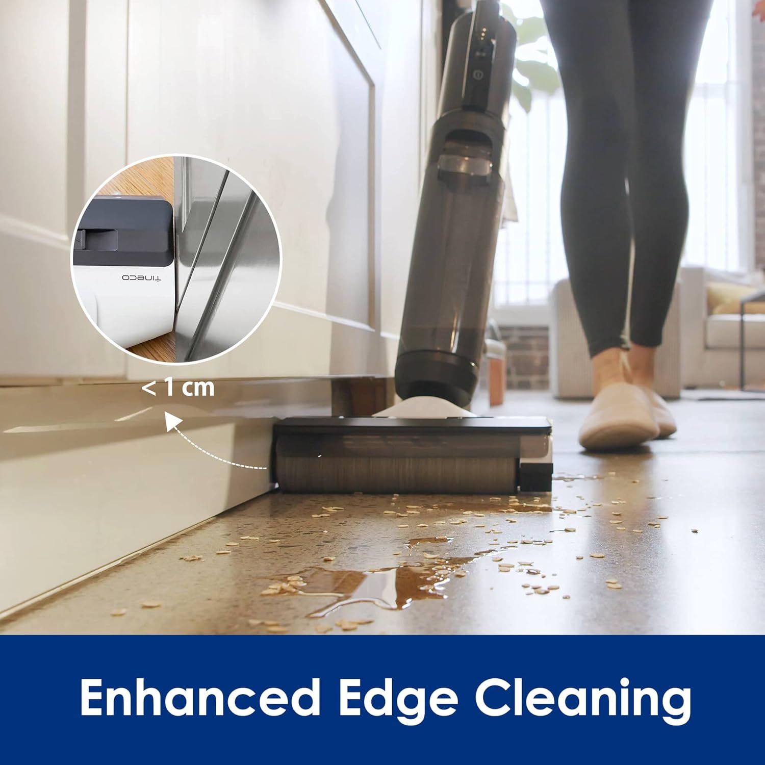 Tineco Smart Wet Dry Vacuum Cleaners, Floor Cleaner Mop 2-in-1 Cordless Vacuum for Multi-Surface, Lightweight and Handheld, Floor ONE S5 Combo