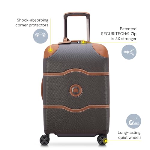 DELSEY PARIS Chatelet Air 2.0 Hardside Luggage with Spinner Wheels, Angora, Checked-Large 28 Inch