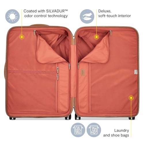 DELSEY PARIS Chatelet Air 2.0 Hardside Luggage with Spinner Wheels, Angora, Checked-Large 28 Inch