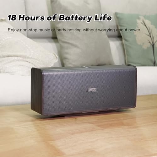 DOSS SoundBox Ultra Bluetooth Speaker with 2.1 Sound Channel Audio, 80W Superior Sound with Deep Bass, Two DSP Technologies, 18H Playtime, Bluetooth 5.3, Wireless Speaker for Home, Office,Bedroom-Gold