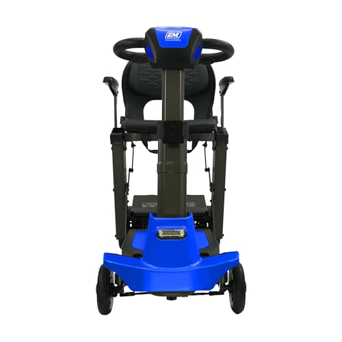 Mojo Auto-Folding Mobility Scooter for Adults - Remote Control | Lightweight | 300lb Weight Capacity | Long Range Power Extended Battery and Comfortable Seat, Basket and Front LED Light - Lemony-Lime