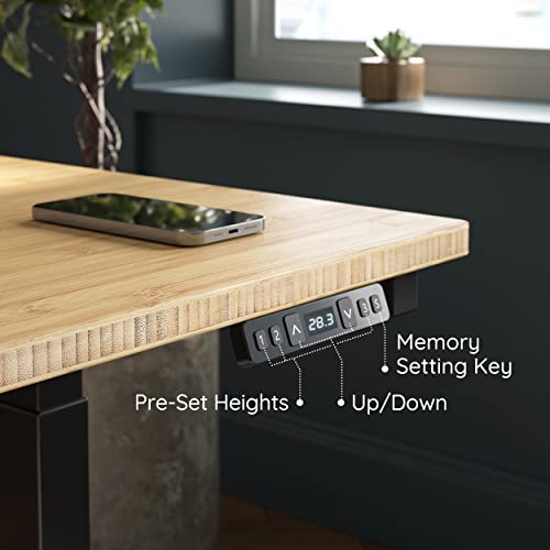 FEZIBO Triple Motor L Shaped Standing Desk Frame Height Adjustable, Electric Standing Desk Legs for 55 Inches to 75 Inches Desk Tops, Home Office Sit Stand Desk Base, Black (Frame Only)