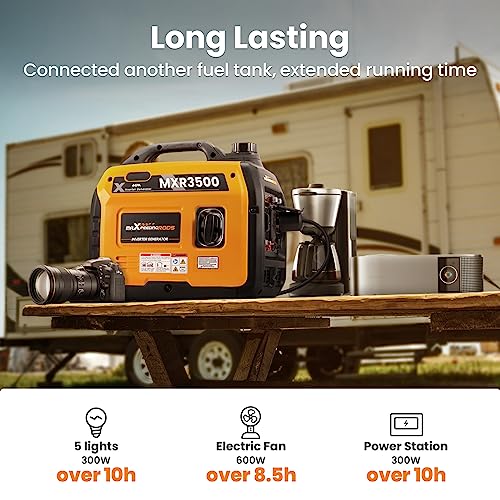 maXpeedingrods 4000 Watt Dual Fuel Inverter Generator with Bluetooth® Control Start and Display, RV Ready, Electric Start, Quiet for Outdoor Camping, Home Backup, Garden，PGMA Compliant