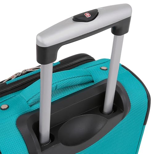 SwissGear Sion Softside Expandable Luggage, Black, Checked-Large 29-Inch