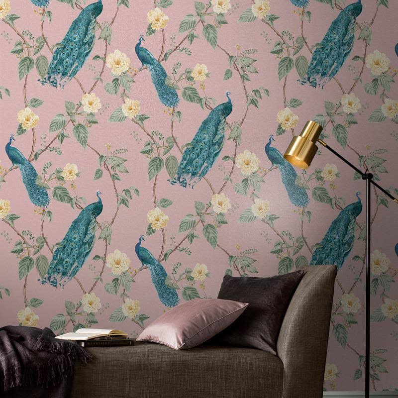 Graham u0026 Brown Resplendence Navy Wallpaper