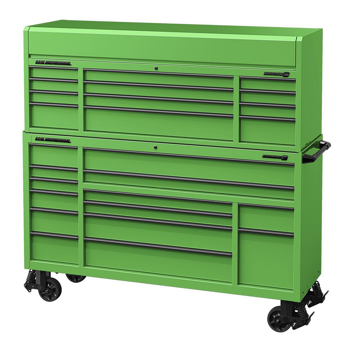 U.S. GENERAL 72 in. x 22 in. Triple-Bank Roll Cab, Series 3, Slate Gray