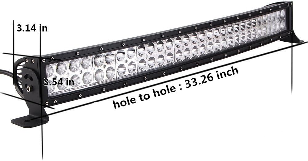 Lumitek 288w 50inch Curved Led Light Bar Spot Flood Combo Beam Light Bar Off-road Led Bar for ATV JEEP Off Road SUV 4wd IP67 12V Car Led Bar Light…