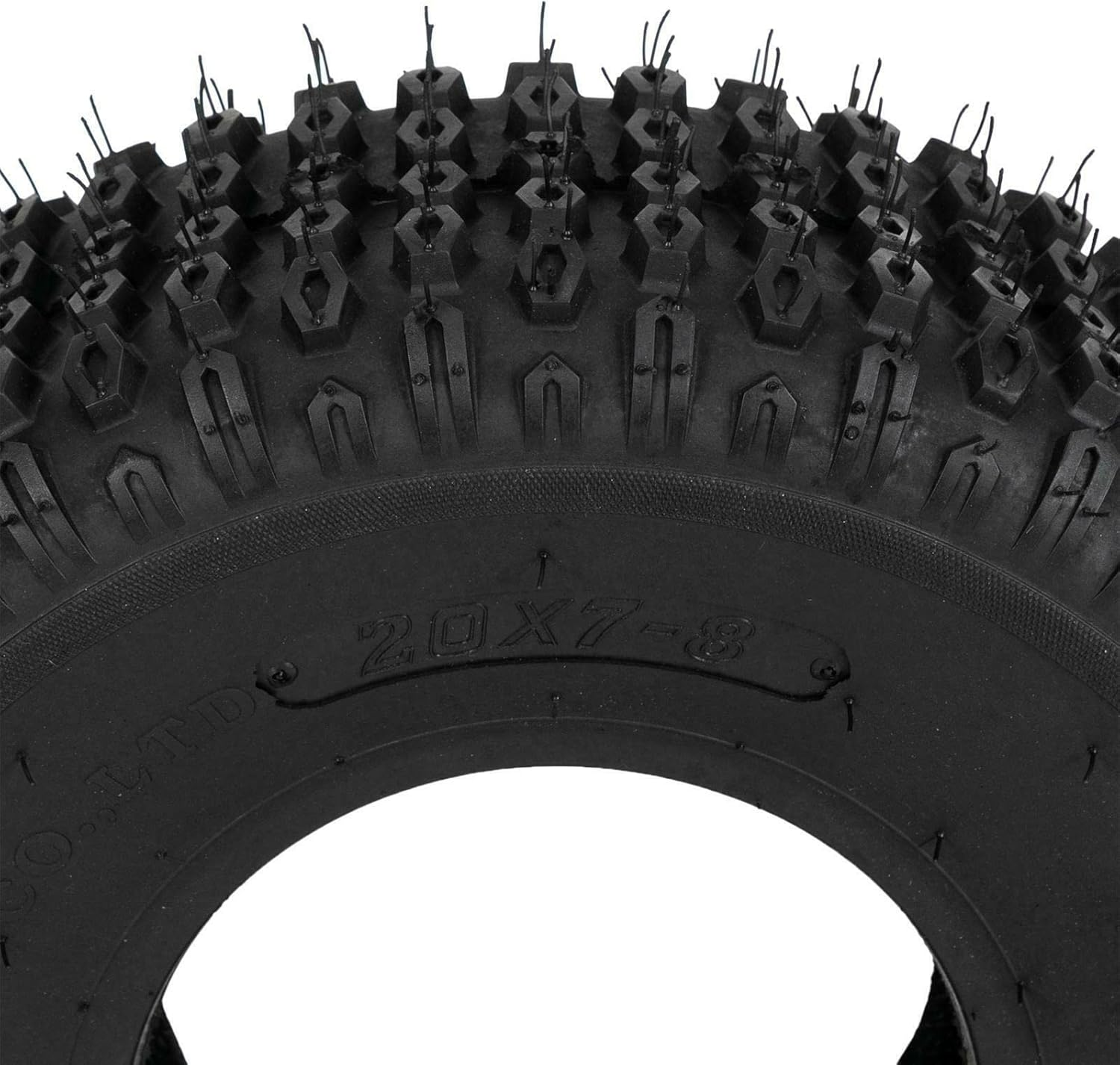 MOTORHOT Set of 2 20x7-8 All Terrain ATV UTV Tire 20x7x8 4PR Tubeless