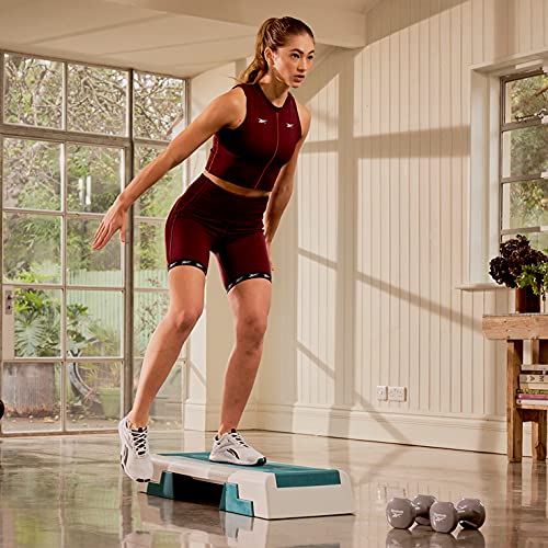 Reebok Fitness Multipurpose Adjustable Aerobic and Strength Training Workout Step Platform for HIIT, Cardio, and General Sessions
