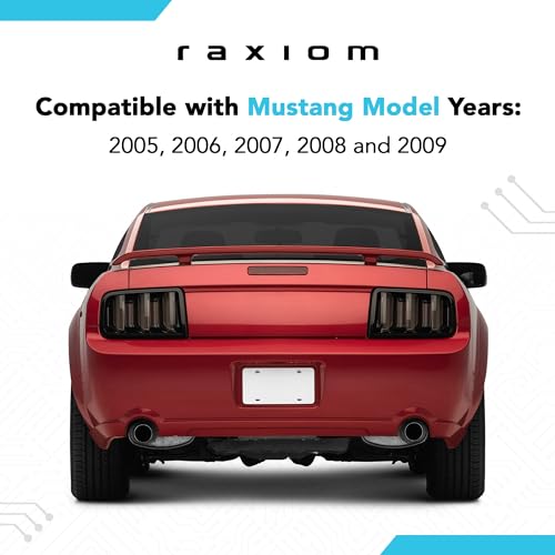 Raxiom Gen5 Tail Lights; Black Housing; Smoked Lens (05-09 Mustang)