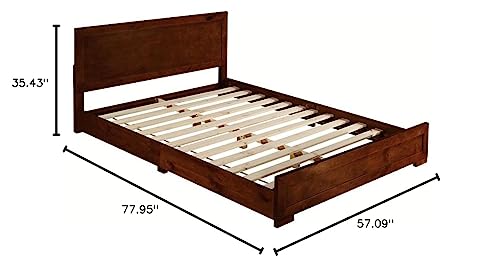 Oxford Platform Bed Frame | Modern Low-Profile Bed with Full Slat Support System – No Box Spring Needed, Easy Assembly | Cherry, King