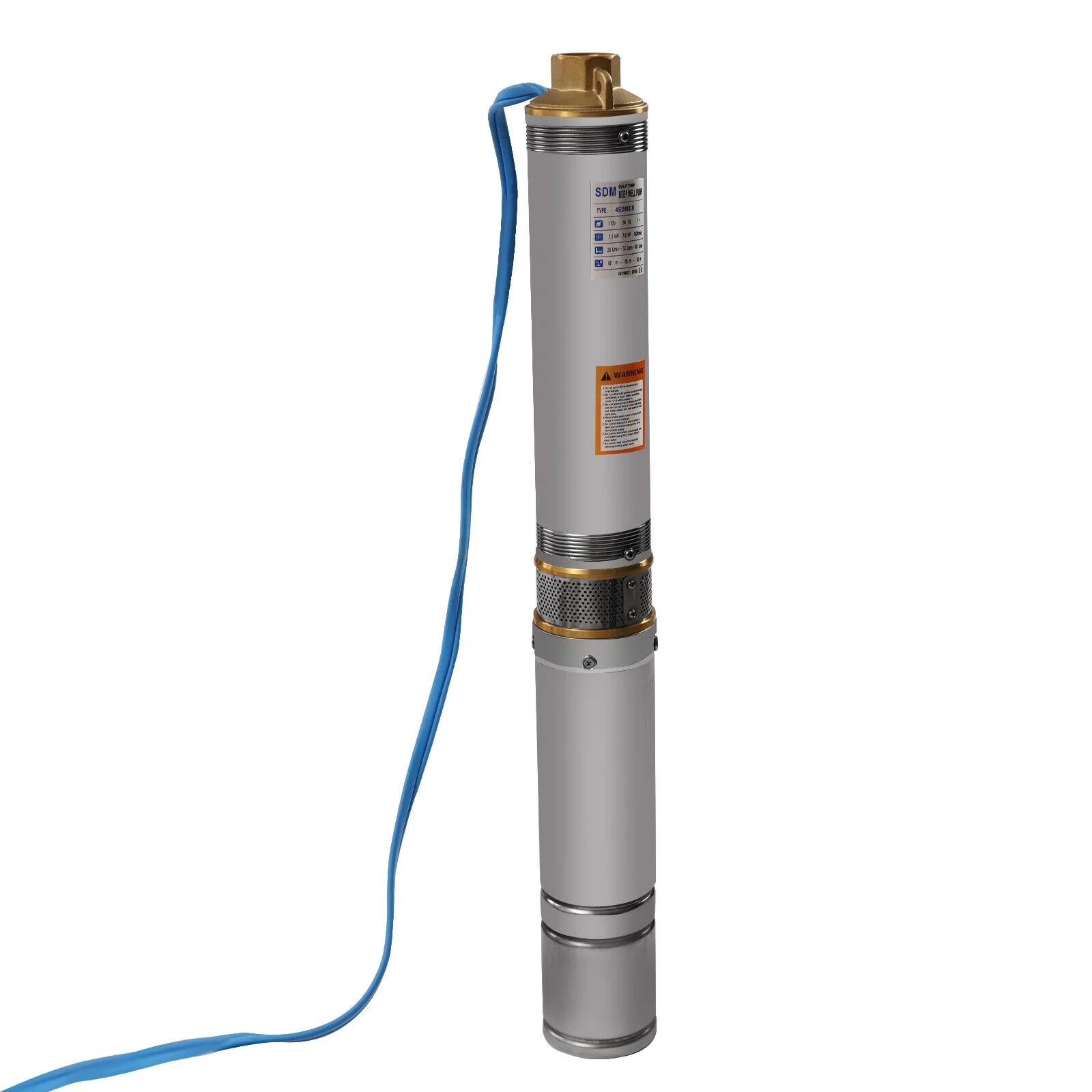 FETCOI 1.5HP Deep Well Pump Submersible Well Pump 24GPM 110V Pump - Stainless Steel