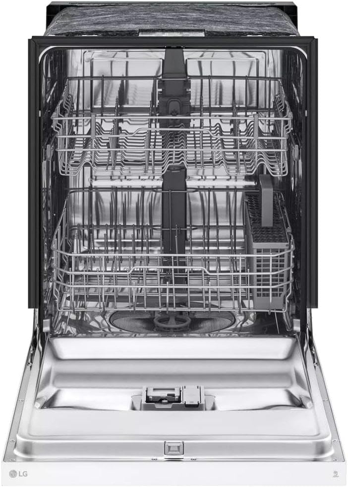 LG 24-Inch Front Control Dishwasher with SenseClean in White - LDFC2423W