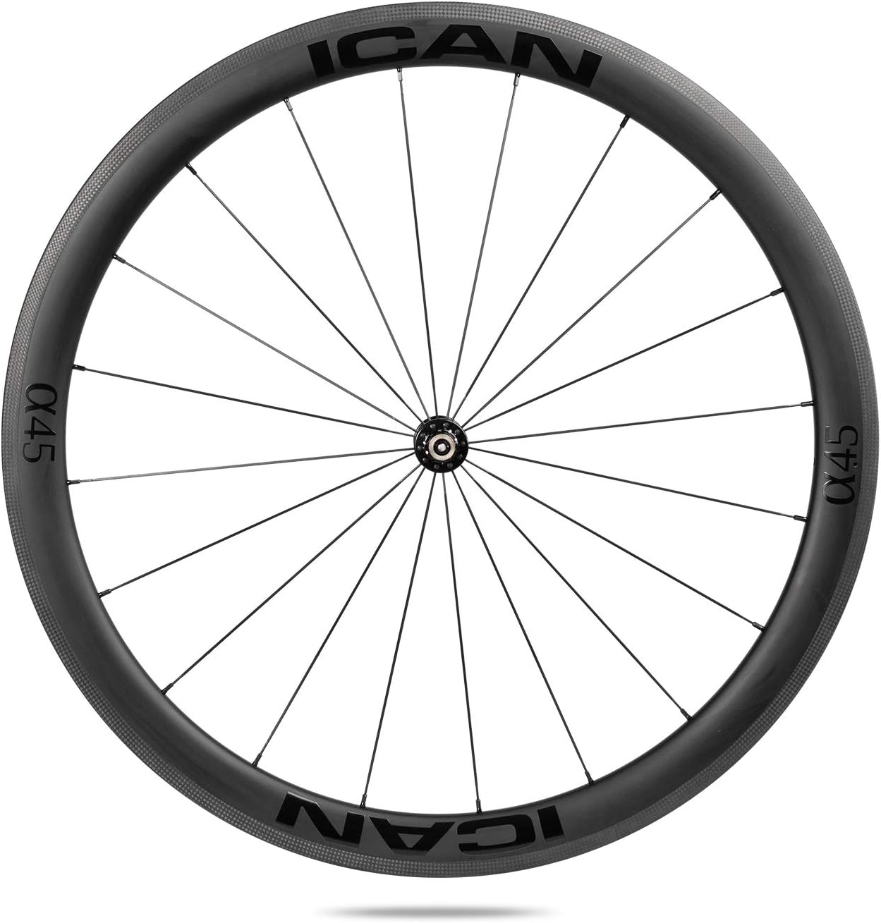 ICAN Alpha 40/45/50/55 Carbon Road Bike Wheelset Clincher Tubeless Ready Rim Brake 700C 20/24 Holes