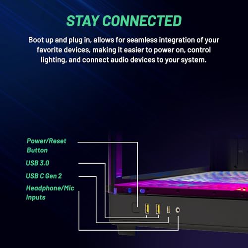 Skytech Gaming Prism II Lian Li O11 PC Desktop – Intel Core i9 13900K 3.0 GHz, NVIDIA RTX 4070 Ti, 1TB NVME Gen4 SSD, 32GB DDR5 RAM RGB, 1000W Gold PSU, 360mm AIO, 11AC Wi-Fi, Windows 11 Home 64-bit