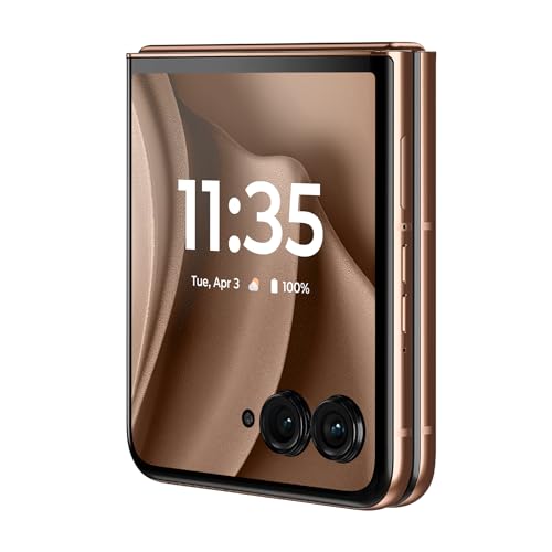 Motorola Razr+ 2025 | Unlocked | Made for US 12/256GB | 50MP Camera | Pantone Mocha Mousse