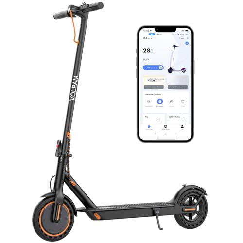 VOLPAM Electric Scooter, 350W/500W, 8.5/10 Tires, 12/21/28 Miles Range, 16/19/22Mph, Folding E-Scooter with Dual Braking