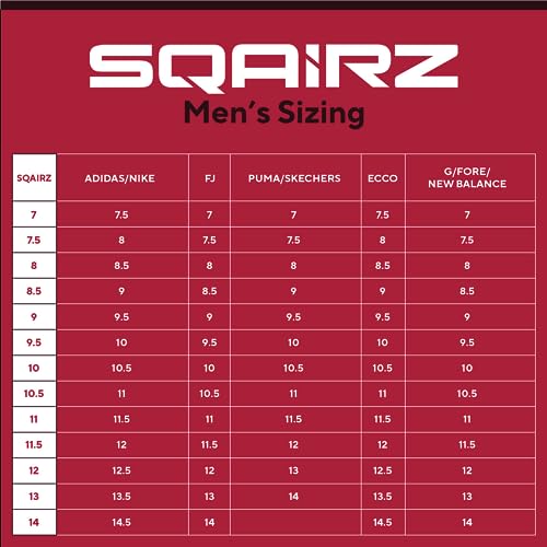SQAIRZ Speed Mesh Men's Athletic Golf Shoes, Golf Shoes, Designed for Balance & Performance, Replaceable Spikes, Breathable, Golf Shoes Men with Spikes, Mens Golf Shoes, Golf Footwear