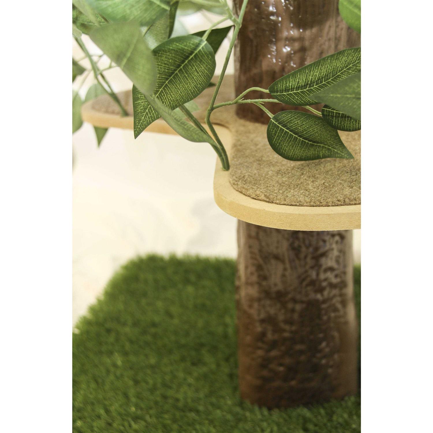 On2Pets Cat Tree with Leaves Cat House &amp; Cat Activity Tree - Pet Supplies online store