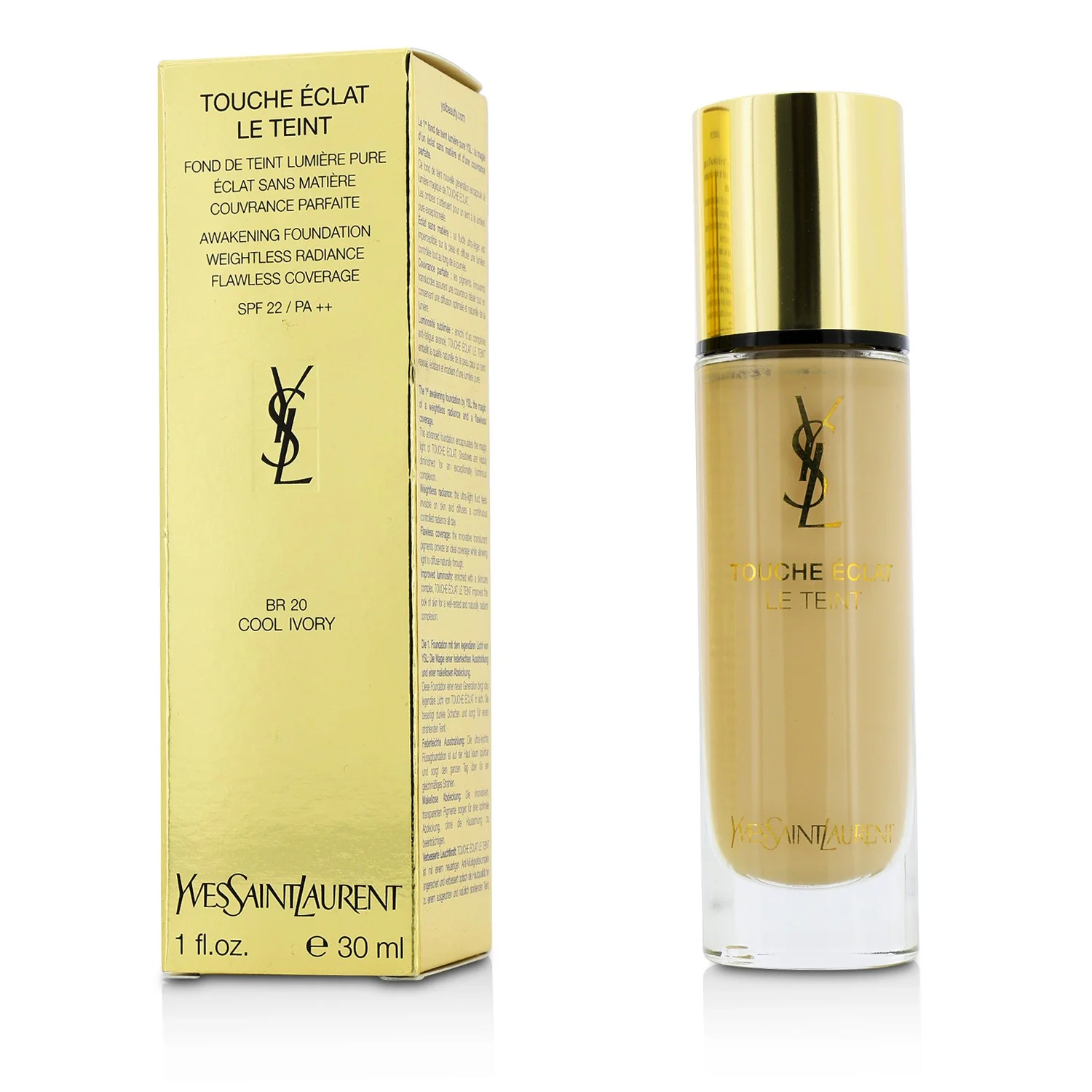 Yves Saint Laurent Touche Eclat Le Teint Awakening Foundation SPF22 - #BR45 Cool Bisque  30ml/1oz