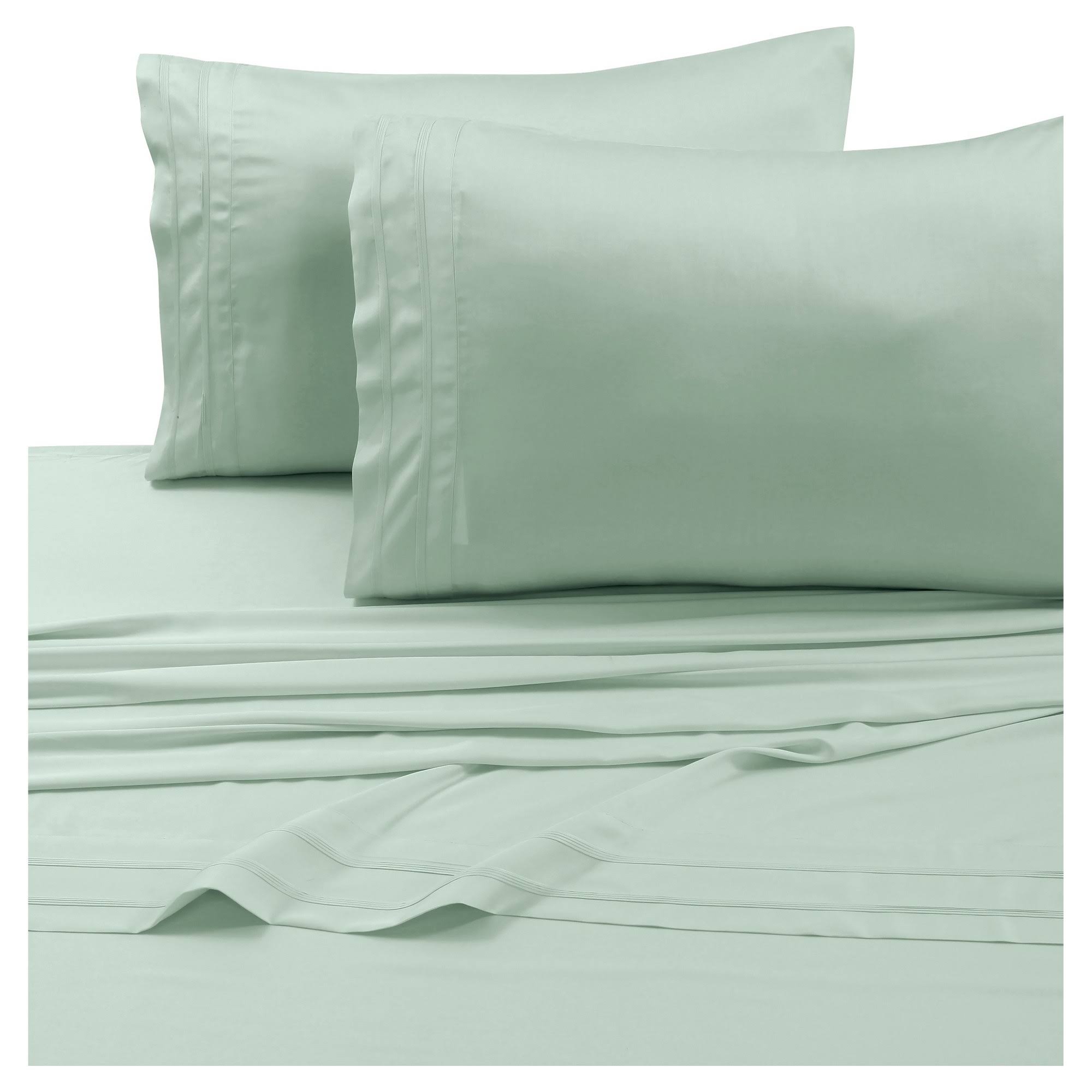 Tribeca Living Rayon from Bamboo 300 Thread Count Extra Deep Pocket Bed Sheet Set (Queen - Sage Green)