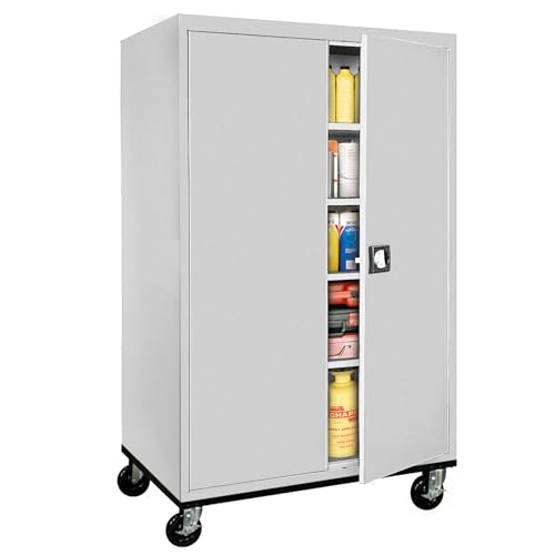 Sandusky Lee TA4R462472-02 Transport Series Mobile Storage Cabinet, Charcoal