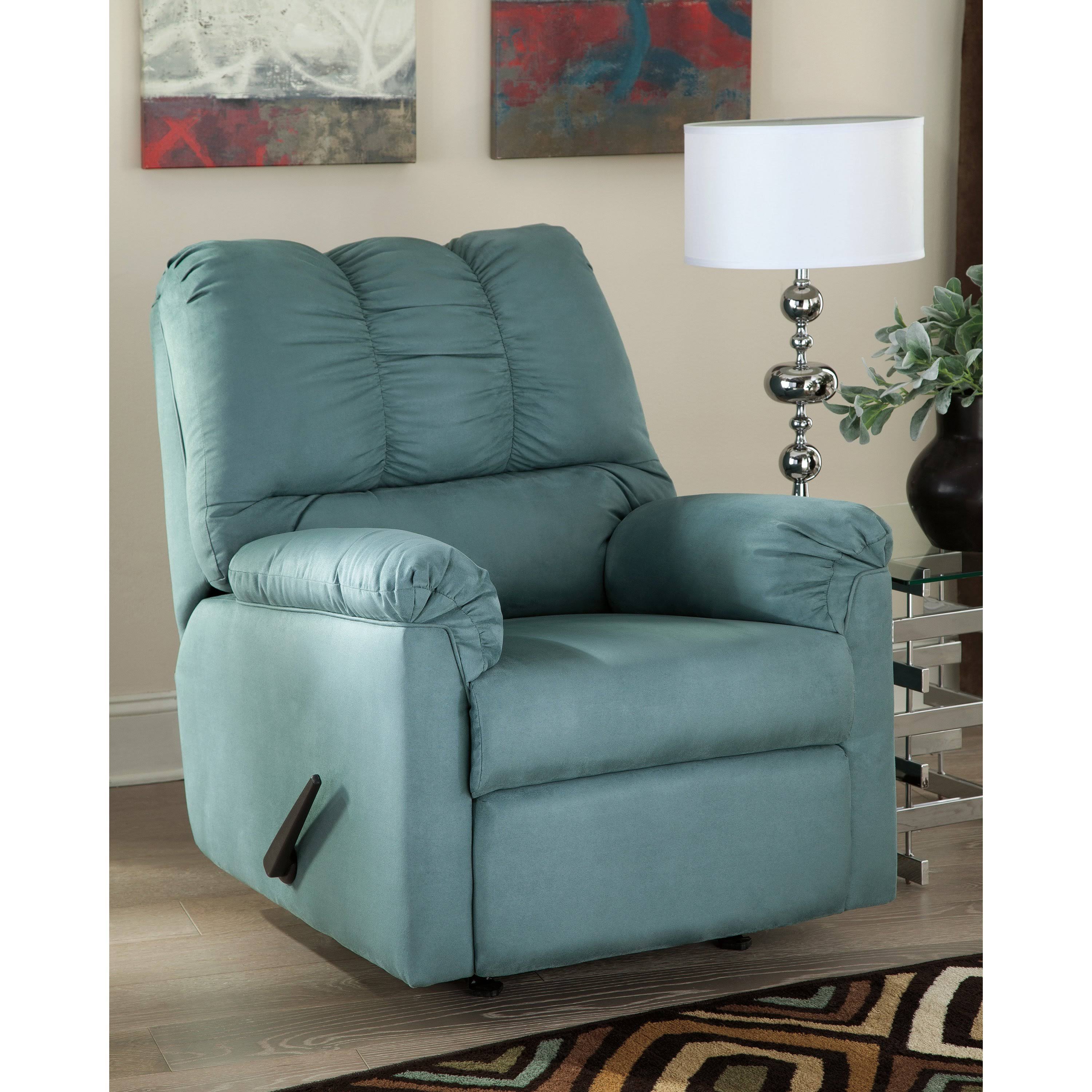 Flash Furniture Darcy Rocker Recliner in Black Microfiber