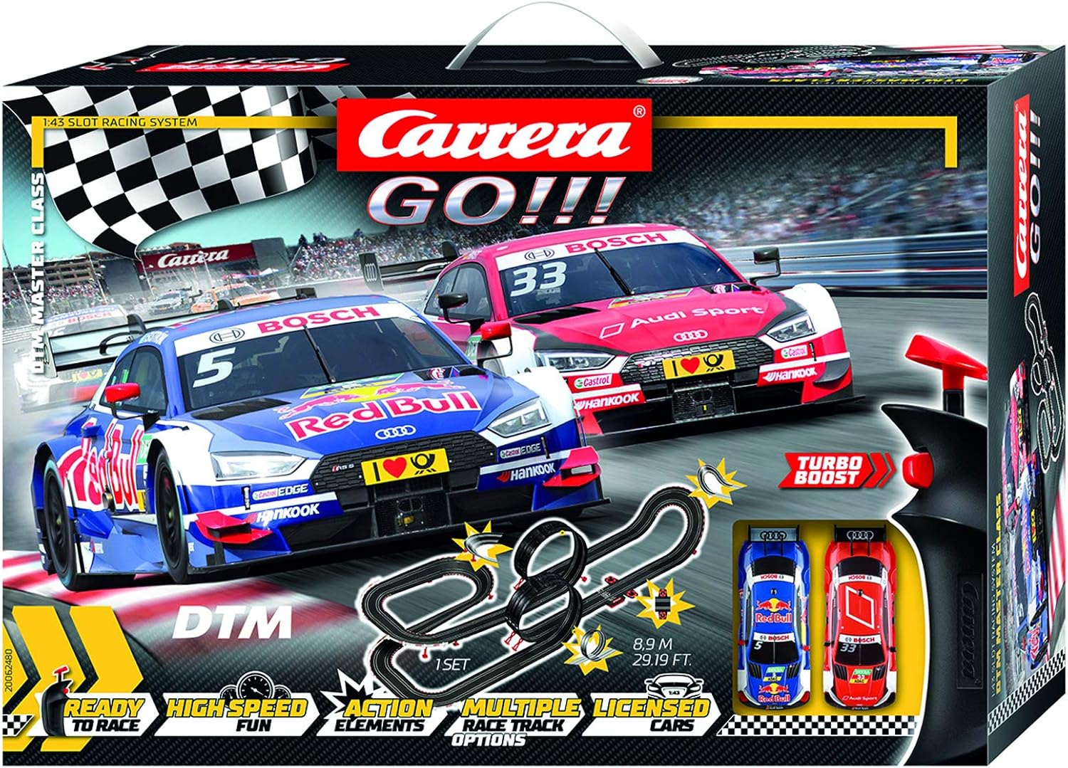 Carrera GO!!! 62482 Speed Grip Electric Slot Car Racing Track Set 1:43 Scale (20062482)