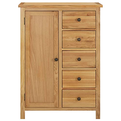 Wardrobe 29.9"x20.5"x41.3" Solid Oak Wood,Rustic Oak Wardrobe with Hanging Rail and Drawers for Bedroom Storage Armoires & Wardrobes, Bedroom Cabinets & Storage