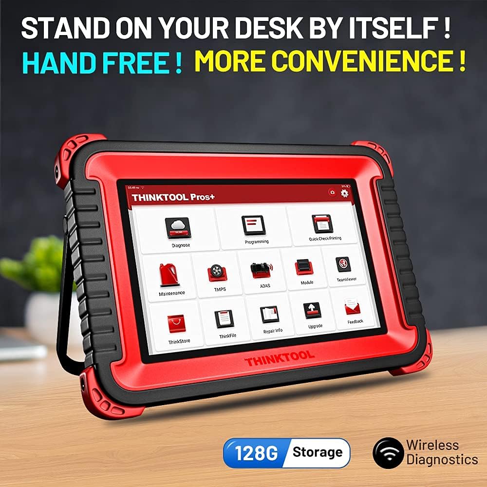 thinkcar THINKTOOL Pros+, Full System Bi-Directional Diagnostic Scanner, Online Programming, ADAS Calibration, ECU Coding, 34+ Reset Car Code Reader, Professional Scanner Tool 2 Years Free Update