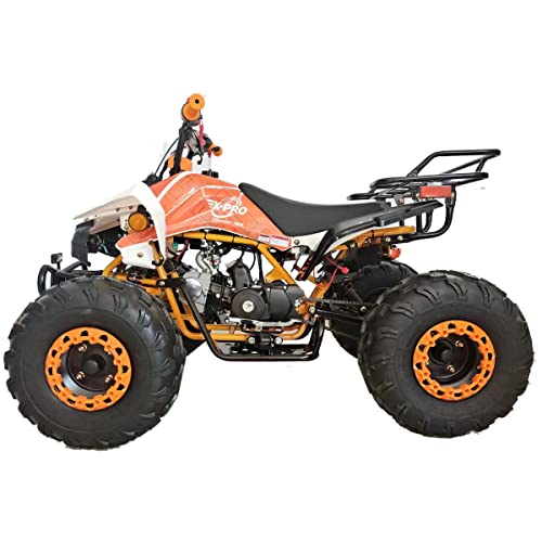 X-PRO Thunder 125cc 125cc ATV Quad Youth 4 wheeler ATVs Quads Big 19"/18" Tires，Red
