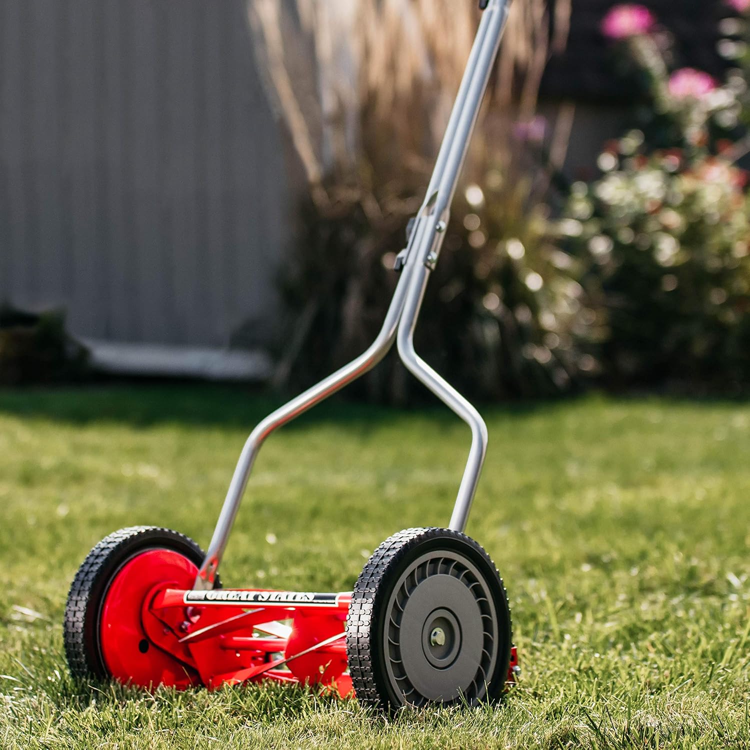 Great States 304-14 14-Inch 5-Blade Push Reel Lawn Mower, 14-Inch, 5-Blade, Red