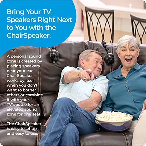 CS3 - Wireless TV Speakers for Hearing Impaired, Voice Enhancing, Near-Ear Clarity, Compatible with Most TVs & Streaming Apps
