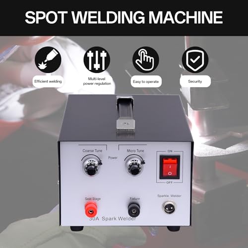Jewelry Spots Welder for 0.1MM-0.8 MM- 110V Portable Spots Welding Machine Adjustable Welding Power| Jewelry Welder Spots Welder Pulse Argons Arc Jewelry Welder Jewelry Spots Welding Tool