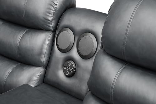 Johnson Power Recliner Sectional Sofa, Brown