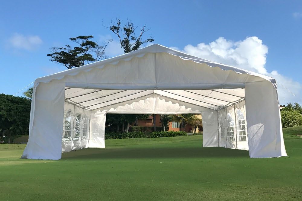 DELTA 26'x20' Budget PVC Party Tent,Large Outdoor Event Wedding Tent Canopy,Backyard Garden Shelter Gazebo,with Waterproof Top Cover,Removable Window Walls, Commercial/Residential Use