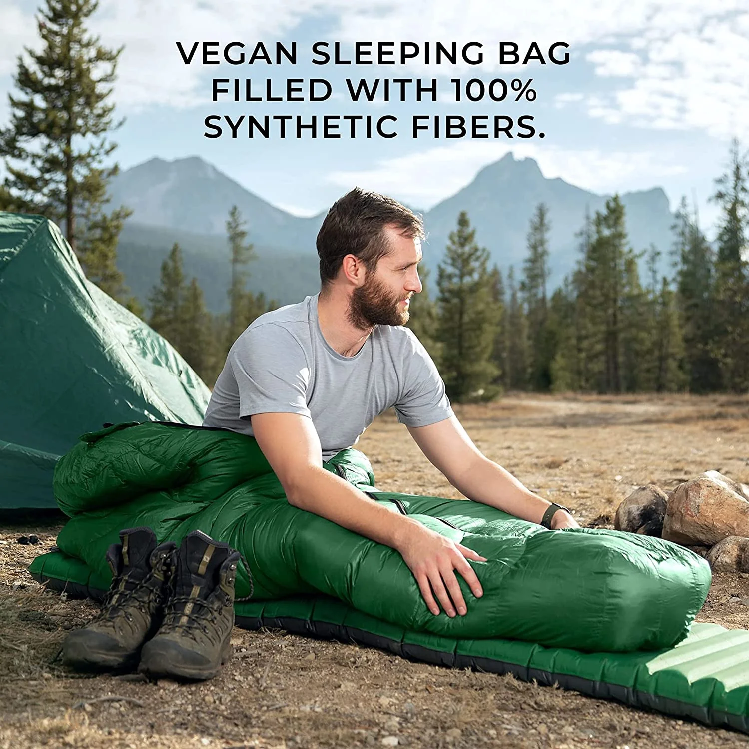 32 F Hiking & Backpacking Sleeping Bag - 4 Season, 625FP Ultralight Sleeping Bag - Water Resistant - Charcoal Gray - Short