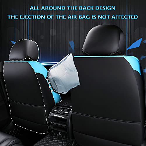 Car Seat Cover for Toyota Camry 2000-2023, Durable Wear Resistant Waterproof Seat Cover, Breathable No Odor Premium Leather Vehicle Interior Accessories.(Standard 5 Seats,Black Red)